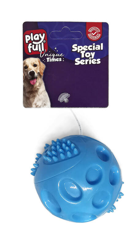 PF-4015-Playfull Plastik Renkli Top Köpek Oyuncağı 6 Cm