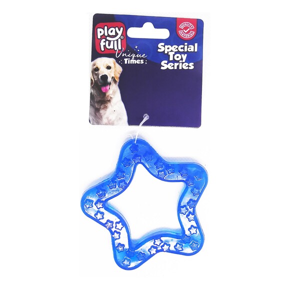 PF-4030-Playfull Beşgen Plastik Diş Kaşıma Oyuncağı 8x7.5 Cm - Thumbnail