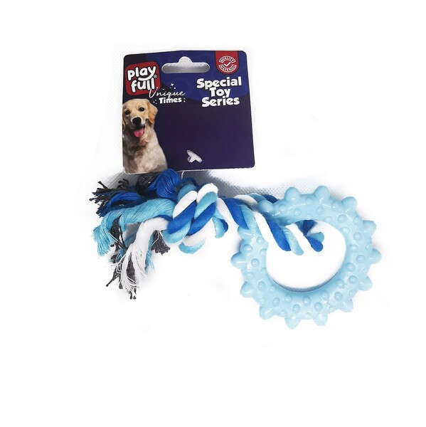 PF-4049-Playfull Plastik ve İpli Köpek Oyuncağı 18 Cm - Thumbnail