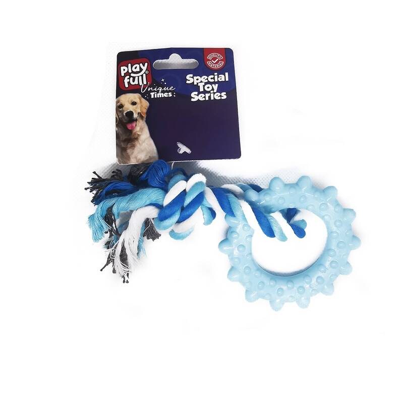 PF-4049-Playfull Plastik ve İpli Köpek Oyuncağı 18 Cm