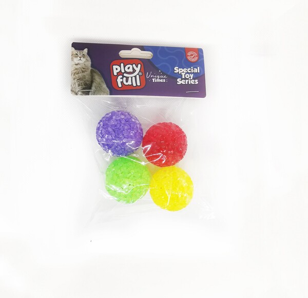 Playfull - PF-4059-Playfull Plastik Top Kedi Oyuncağı 3,8 Cm