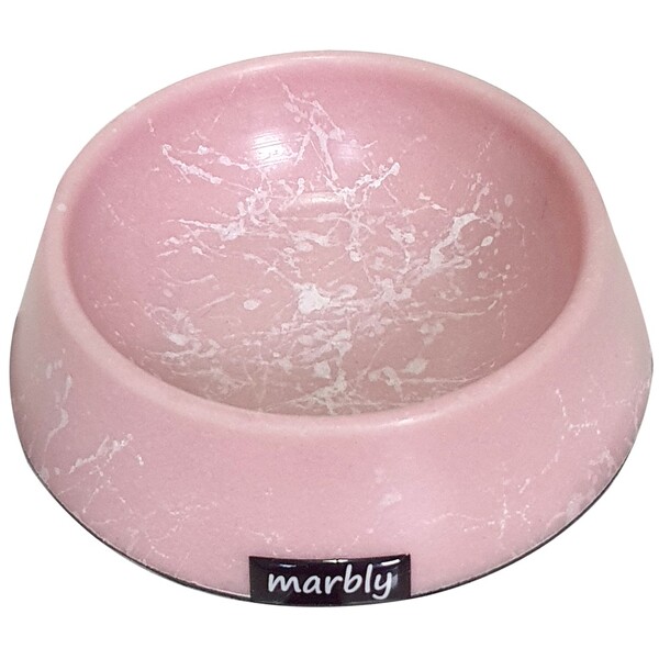 Playfull - Playfull Pink White Mermerit Kedi Köpek Mama ve Su Kabı 16 oz