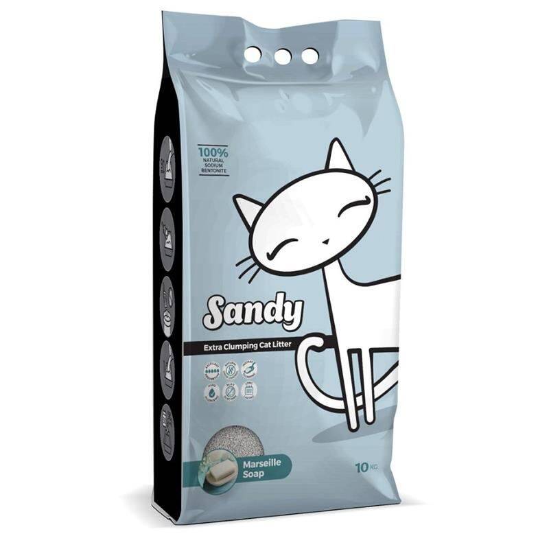 Sandy Marsilya Sabunlu Sodyum Bentonit Kedi Kumu 10 Kg