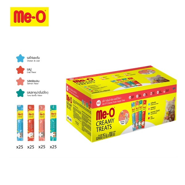 Meo - TR5CACH0315 Me-O CREAMY HAPPY TIME 36/45/47/48 15 GR. 100 LÜ