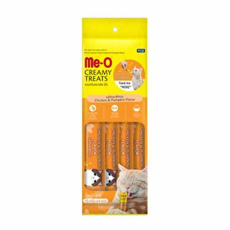 Me-O Creamy Treat Tavuk & Bal Kabağı Kedi Ödülü 4X15gr (12 adet)