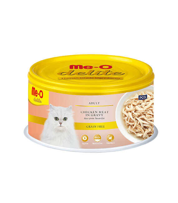 TR5CCN0580 Me-O Delite Tavuk Etli Kedi Konserve Yaş Mama 80gr (24 adet)