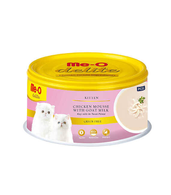 TR5CKC0980 Me-O Delite Keçi Sütü & Tavuk Püresi Kedi Konserve Yaş Mama 80gr (24 adet)