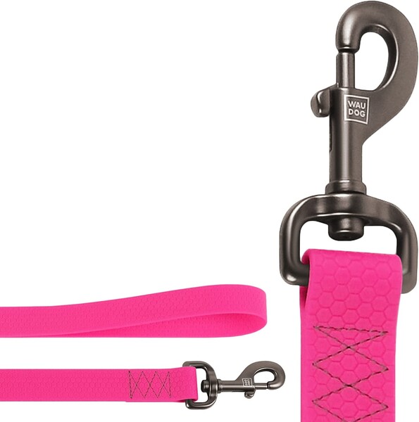 Collar WAUDOG Waterproof Gezdirme Tasması W 15 mm, L 122 cm Pembe (27317) - Thumbnail